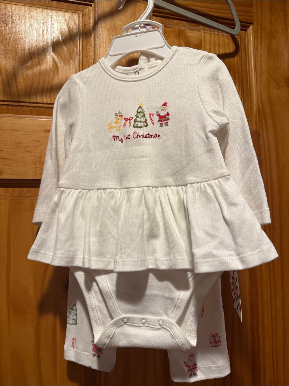 Carter's White Holiday One-Piece Set with Red Bow